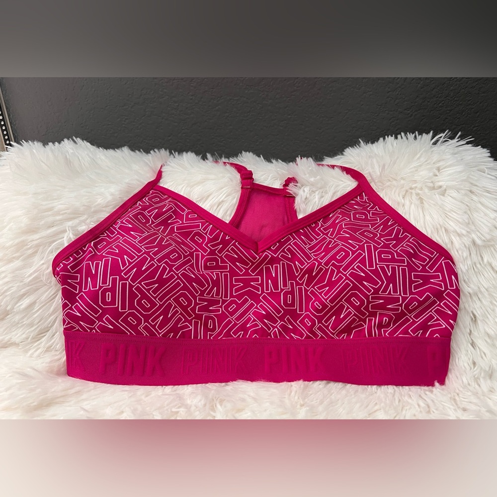 NWOT Vintage Victoria Secret PINK Active Fuchsia Sports Bra